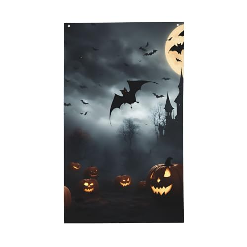 Halloween-Fliegende Fledermäuse, 4 Drucke, leichte Dekor-Flagge, saisonale Flaggen, für Innen- und Außenbereich, Terrasse, Rasen, Garten von SDFHU