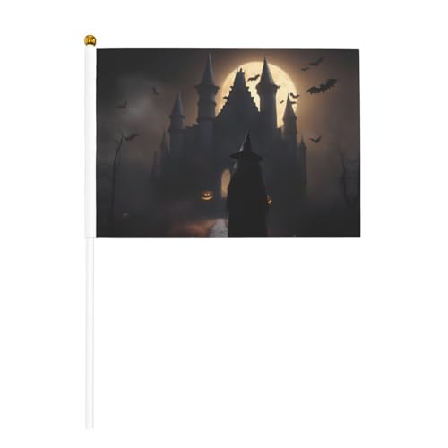 Halloween-Goth-Flagge, 1 Druck, praktische Handflagge, vielseitige Flaggen, Mastpartys, Paraden, Dekorationen, Urlaub von SDFHU