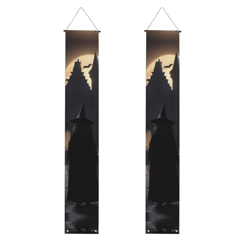 Halloween-Gothic-Druck, lebendige Ästhetik, festliche Atmosphäre, Banner, Dekoration, Innen- und Außenbereich, Feiern von SDFHU