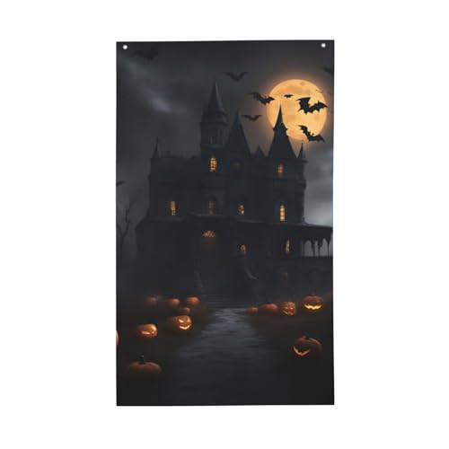 Halloween-Gothic-Druck, leichte Dekoration, saisonale Flaggen, für drinnen und draußen, Ausstellung, Terrasse, Rasen, Garten von SDFHU
