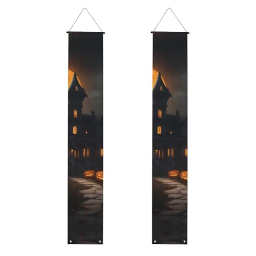 Halloween-Horror-Druck, lebendige Ästhetik, festliche Atmosphäre, Banner, Dekoration, Innen- und Außenbereich, Feiern von SDFHU
