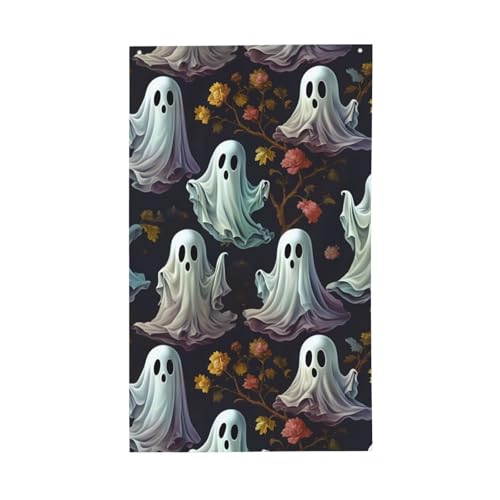 Halloween-Kürbis-Druck, leichte Dekor-Flagge, saisonale Flaggen, für Innen- und Außenbereich, Terrasse, Rasen, Garten von SDFHU