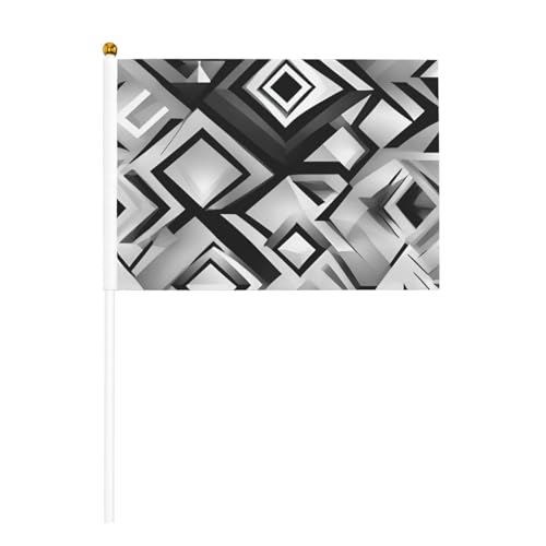 Handflagge mit geometrischem Druck, vielseitige Flaggen, Mastpartys, Paraden, Dekorationen, Urlaub von SDFHU