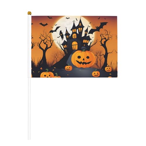 Happy-halloween-vector 1 Druck Bequemlichkeit Handflagge Vielseitige Flaggen Pole Partys Paraden Dekorationen Urlaub von SDFHU