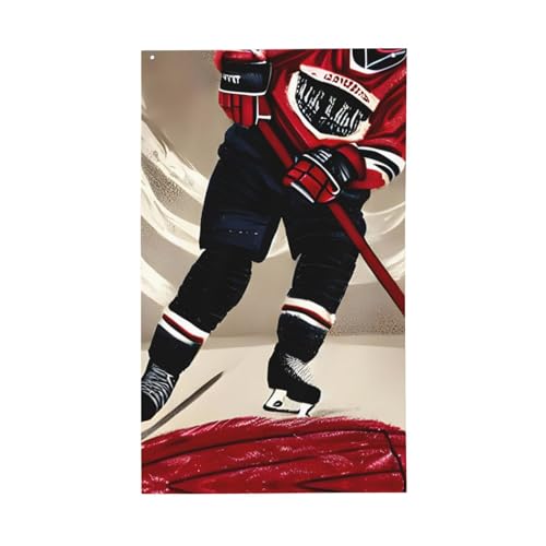 Hockey-Sport-Druck, leichte Dekoration, saisonale Flaggen, für drinnen und draußen, für Terrasse, Rasen, Garten von SDFHU
