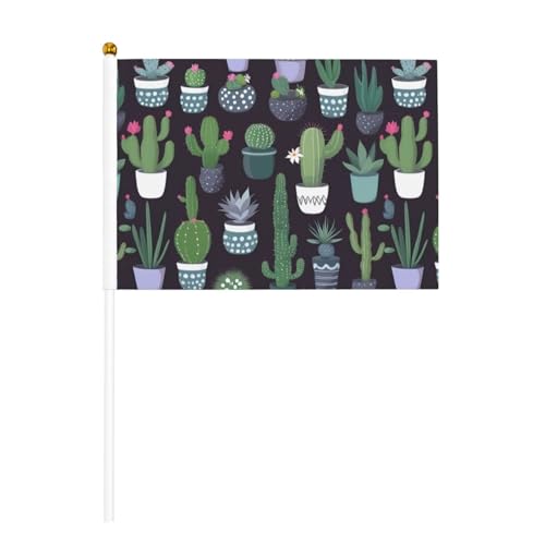 Kaktus-Sukkulenten-Druck, praktische Handflagge, vielseitige Flaggen, Mastpartys, Paraden, Dekorationen, Urlaub von SDFHU