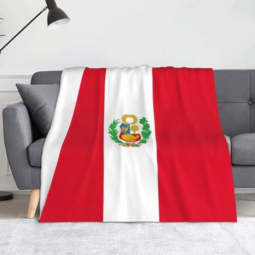 Kuschelige, weiche Decke mit Peru-Flagge, warm, 127 x 152,4 cm, leichte Decke für Camping, Reisen Kuschelige, weiche Decke mit Peru-Flagge, warm, 127 x 152,4 cm, leichte Decke für Camping, Reisen von SDFHU