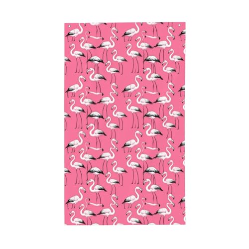 Leichte Deko-Flagge mit Flamingo-Druck, saisonale Flaggen, für drinnen und draußen, für Terrasse, Rasen, Garten von SDFHU