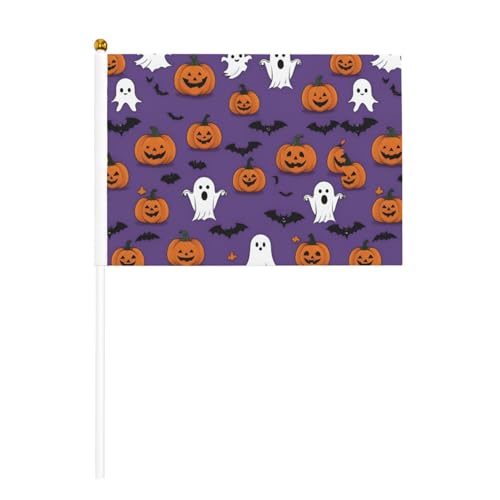 Lila Halloween-Horror-Druck, praktische Handflagge, vielseitige Flaggen, Mastpartys, Paraden, Dekorationen, Urlaub von SDFHU