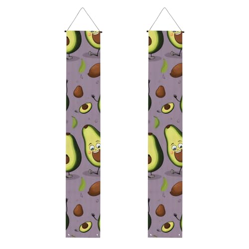 Lustiger Cartoon-Avocado-Druck, lebendige Ästhetik, festliche Atmosphäre, Banner, Dekoration, Innen- und Außenbereich, Feiern von SDFHU