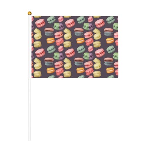 Macaron-Keks-Geschmack, Gebäckdruck, bequem, Handflagge, vielseitige Flaggen, Mastpartys, Paraden, Dekorationen, Urlaub von SDFHU