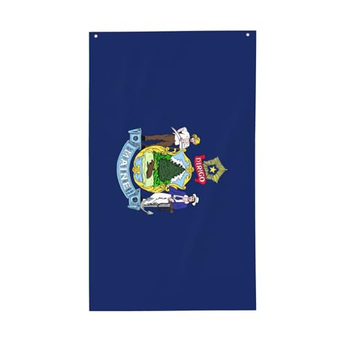 Maine State Flagge, Druck, leicht, dekorativ, saisonale Flaggen, für drinnen und draußen, für Terrasse, Rasen, Garten von SDFHU