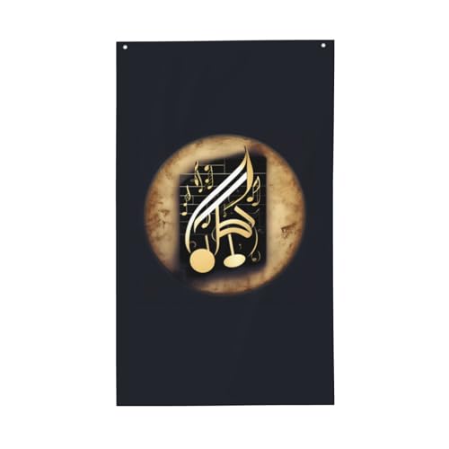 Musik-1-Druck, leichte Dekor-Flagge, saisonale Flaggen, für drinnen und draußen, Display, Terrasse, Rasen, Garten von SDFHU