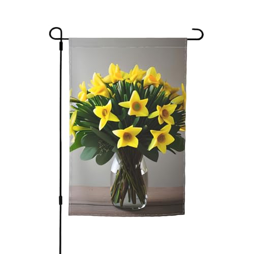Narzissenstrauß, 1 Druck, 30,5 x 45,7 cm, florale Gartenflagge, Ganzjahresdekoration, für den Außenbereich, dick, für Rasenflaggen Narzissenstrauß, 1 Druck, 30,5 x 45,7 cm, florale Gartenflagge, Ganzjahresdekoration, für den Außenbereich, dick, für Rasenflaggen von SDFHU