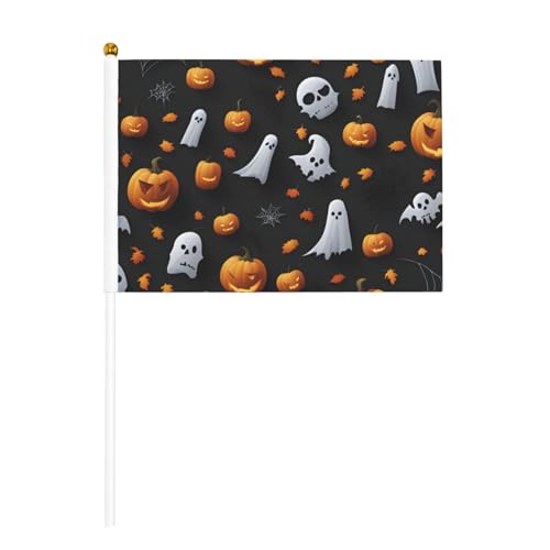 Niedliche Halloween-Muster-Druck, praktische Handflagge, vielseitige Flaggen, Mastpartys, Paraden, Dekorationen, Urlaub von SDFHU