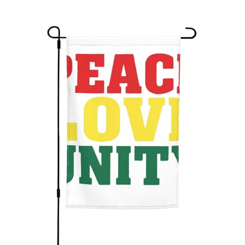 Peace And Love University-Druck, 30,5 x 45,7 cm, florale Gartenflagge, Ganzjahresdekoration, für den Außenbereich, dick, für Rasenflaggen Peace And Love University-Druck, 30,5 x 45,7 cm, florale Gartenflagge, Ganzjahresdekoration, für den Außenbereich, dick, für Rasenflaggen von SDFHU
