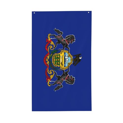 Pennsylvania Staatsflagge, Druck, leicht, dekorativ, saisonale Flaggen, für drinnen und draußen, für Terrasse, Rasen, Garten von SDFHU