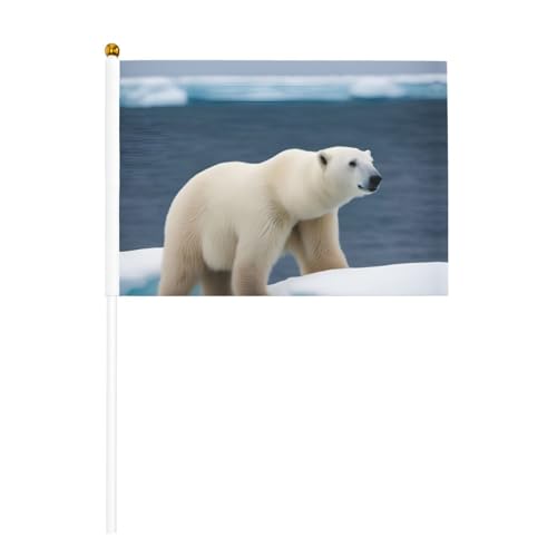 Polarbär-Druck, praktische Handflagge, vielseitige Flaggen, Mastpartys, Paraden, Dekorationen, Urlaub von SDFHU