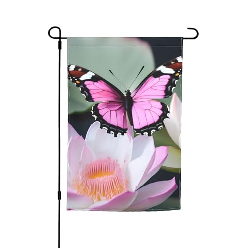 Rosa Schmetterling 1 Druck 30,5 x 45,7 cm Blumengartenflagge Ganzjahresdekoration für den Außenbereich dick für Rasenflagge Rosa Schmetterling 1 Druck 30,5 x 45,7 cm Blumengartenflagge Ganzjahresdekoration für den Außenbereich dick für Rasenflagge von SDFHU