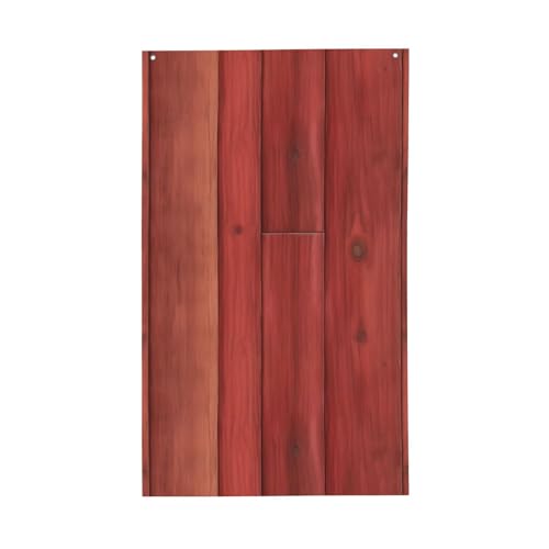Roter Holzdruck, leicht, dekorativ, saisonale Flaggen, für drinnen und draußen, für Terrasse, Rasen, Garten von SDFHU