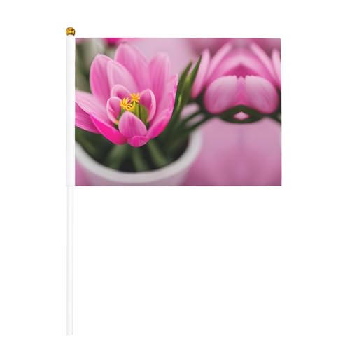 Spring is in the Air Print Convenience Handheld Flag Versatile Flags Pole Parties Parades Decorations Holiday von SDFHU