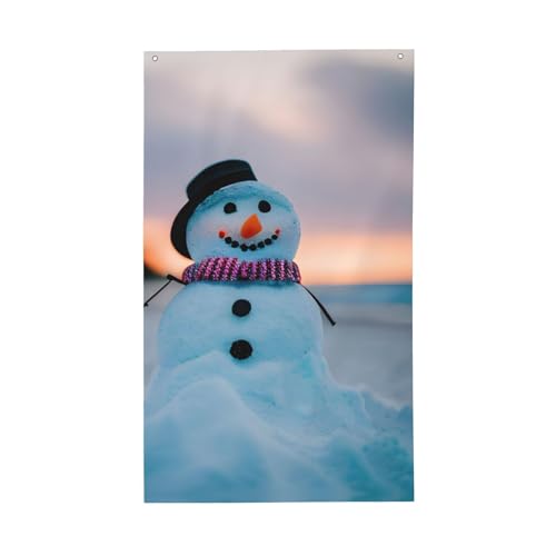 Strand-Schneemann-Druck, leichte Dekor-Flagge, saisonale Flaggen, für drinnen und draußen, für Terrasse, Rasen, Garten von SDFHU