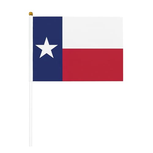 Texas-Staatsflagge, Druck, praktische Handflagge, vielseitige Flaggen, Mastpartys, Paraden, Dekorationen, Urlaub von SDFHU