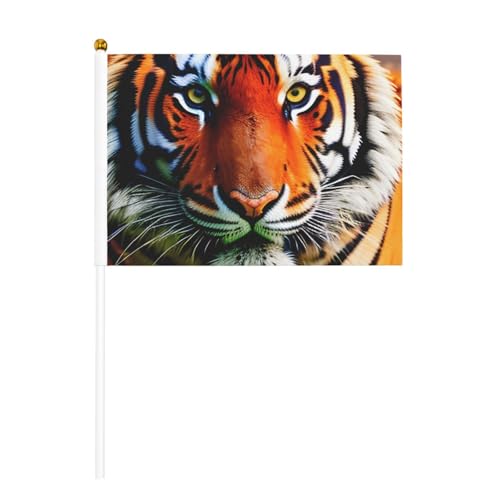 Tigerstreifen, orangefarbenes Muster, Druck, praktische Handflagge, vielseitige Flaggen, Mastpartys, Paraden, Dekorationen, Urlaub von SDFHU