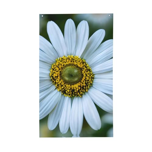 Weiße Gänseblümchen-Druck, leicht, dekorativ, saisonale Flaggen, für drinnen und draußen, für Terrasse, Rasen, Garten von SDFHU