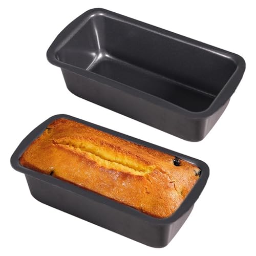 2 Stk Edelstahl Brotbackform, Rechteckig Brotbackform 19x9x6cm Klein Kastenform Kuchen Backform Rechteckig Kastenform Brot Brotbackformen mit Antihaftbeschichtung Brotformen zum Backen für Backofen von SDFLKAE