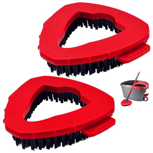 2 Stück Schrubber Kompatibel Mit Vileda Turbo Spin EasyWring Multifunktionsbürstenkopf Bodenwischer Scheuerbürste Badezimmer Kacheln Steife Drahtborsten von SDFLKAE