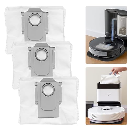 3 Stück Staubbeutel für Saugroboter Staubsauger S8 +/S8 Pro Ultra/S7 MaxV Ultra/S7 Max Ultra/S7 Pro Ultra/Q7 MAX/Q7 MAX+, Staubsauger Absaugstation, Ersatzbeutel Zubehörset Staubsaugerbeutel von SDFLKAE