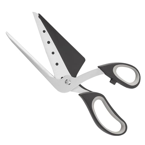 Pizzaschere Pizza Schere Pizzaschneider mit Schaufel Lebensmittelqualität Scharfe Edelstahlklinge Weichem Griff Pizza Scissor Cutter Multifunktionale Küchenschere Spülmaschinenfest von SDFLKAE