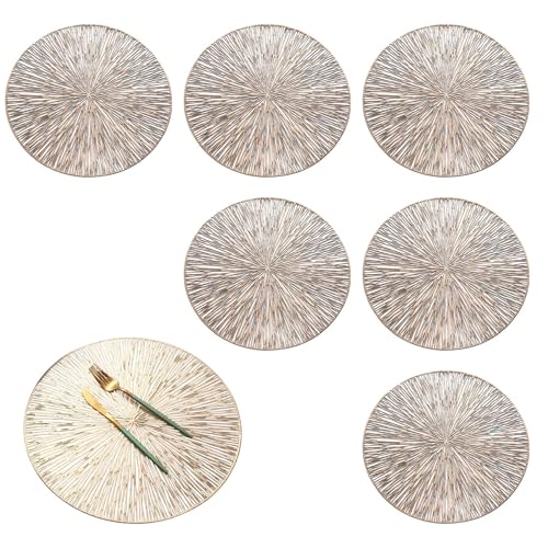 Stylische Runde Lochmuster-PVC-Tischsets – Moderner Look für Deine Tischparty von SDFLKAE