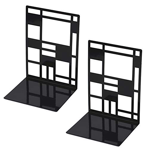 2 Stücke rutschfeste Buchstützen, Buchstützen, Metall Buchstütze, Buchstützen Modern, für Schreibtisch, Büro, Zuhause Dekoration, Studenten Geschenk(Schwarz) von SDFSD
