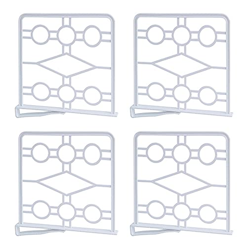 4 Stücke Kleiderschrank Regalteiler, Kleiderschrank Organizer Schrankteiler, Regaltrenner, Regalteiler Set, für Schlafzimmer, Bad, Küche und Büro (Weiß) von SDFSD