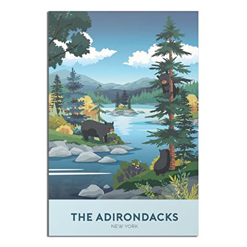 Adirondack Vintage Reiseposter Gemälde Poster Modern Geschenk Schlafzimmer Deko Adirondack Vintage Reiseposter Gemälde Poster Modern Geschenk Schlafzimmer Deko von SDFSF