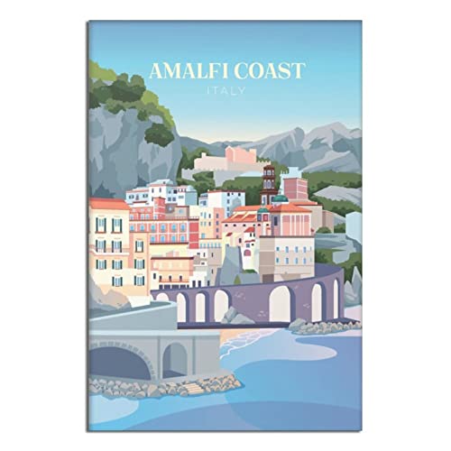 Amalfi Italien Vintage Reiseposter Gemälde Poster Modern Geschenk Schlafzimmer Deko von SDFSF