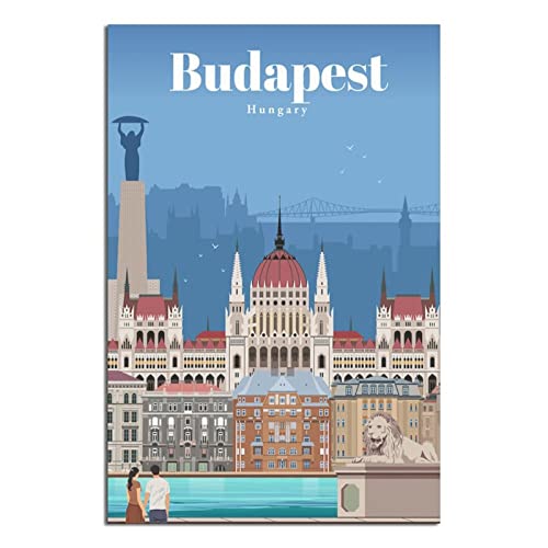 Budapest Ungarn Vintage Reiseposter Gemälde Poster Modern Geschenk Schlafzimmer Deko von SDFSF