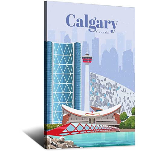 Calgary Canada Vintage Reiseposter Gemälde Poster Modern Geschenk Schlafzimmer Deko von SDFSF