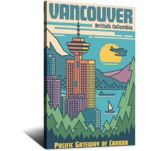 Canada Vancouver Vintage-Reiseposter, Malposter, modernes Geschenk, Schlafzimmer dekorativ von SDFSF