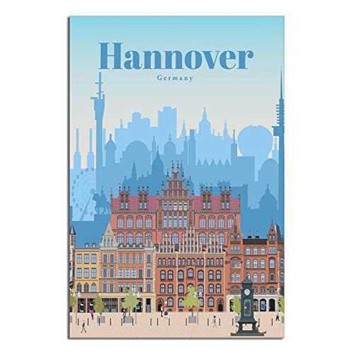 Deutschland Hannover Vintage Reiseposter Gemälde Poster Modern Geschenk Schlafzimmer Deko von SDFSF