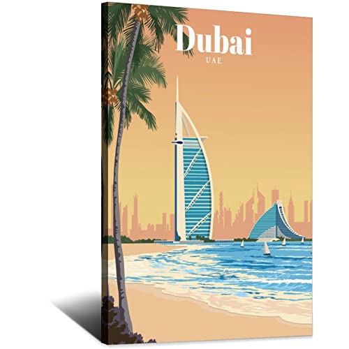 Dubai Vintage-Reise-Poster, Poster, Poster, modernes Geschenk, Schlafzimmer dekorativ von SDFSF