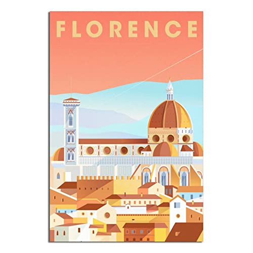 Florenz Vintage Reiseposter Gemälde Poster Modern Geschenk Schlafzimmer Deko von SDFSF