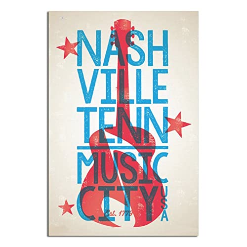 SDFSF Nashville Skyline Tennessee Vintage Reise Poster Malerei Poster Modern Geschenk Schlafzimmer Deko SDFSF Nashville Skyline Tennessee Vintage Reise Poster Malerei Poster Modern Geschenk Schlafzimmer Deko von SDFSF