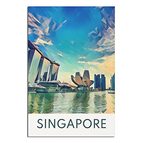 Singapur Vintage Reiseposter Gemälde Poster Modern Geschenk Schlafzimmer Deko von SDFSF