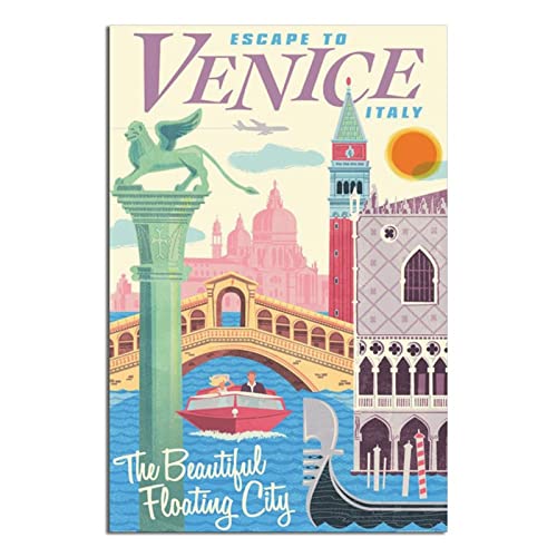 Venedig Italien Vintage Reise Poster Malerei Poster Modern Geschenk Schlafzimmer Deko von SDFSF