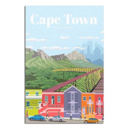 Vintage Reiseposter Cape Town Gemälde Poster Modern Geschenk Schlafzimmer Deko von SDFSF