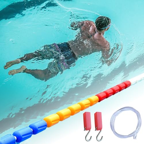 Pool-Sicherheits-Trennseil Professionelles Sicherheitstrennseil für Schwimmbäder, Sicherheitszaun für Schwimmbecken mit UV-Schutz, Spurtrennboje aus Nylon / Stahldrahtseil ( Color : Nylon Rope , Size von SDFVSDF