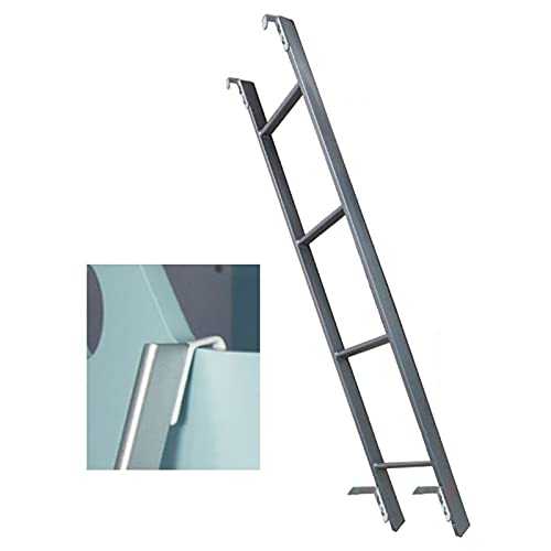 SDFVSDF Hochbett Leiter Verstellbare Wohnmobil-Etagenleiter mit Haken, 116cm / 130cm / 140cm / 150cm Hohe Metalltreppe für Etagenbett, Schlafsaal, Dachboden - Belastung 150kg von SDFVSDF